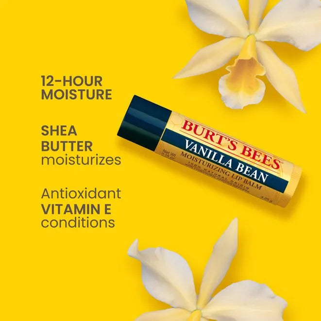 BURTS BEES Vanilla Bean Lip Balm مرطب الشفاه بالفانيليا من بيرتس بيز