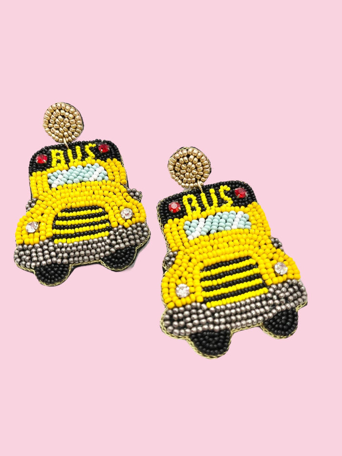 Camel Threads beaded earrings featuring colorful, handcrafted beadwork with intricate design, perfect for stylish accessories.