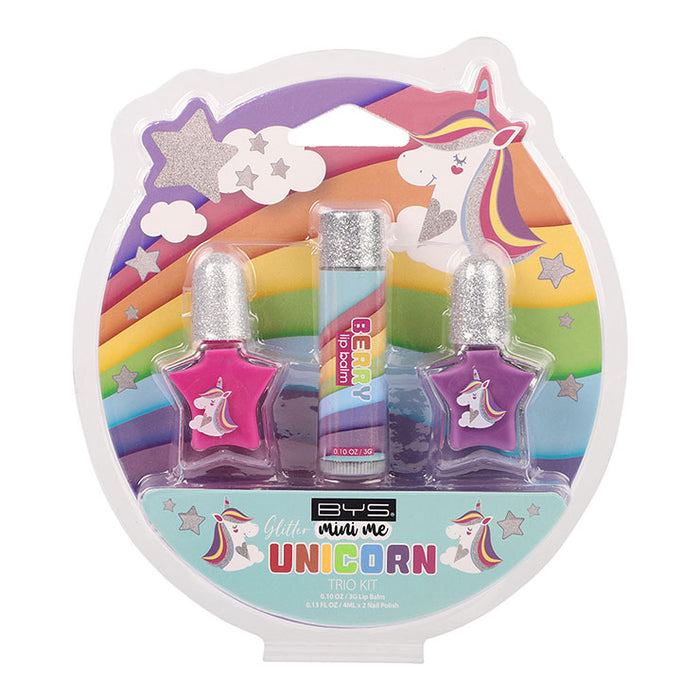 BYS Mini Me Kit de uñas y labios 3 piezas - Glitter Unicorn