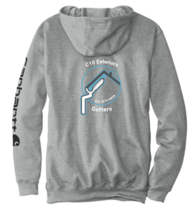 C10 EXTERIORS CARHARTT MIDWEIGHT HOODED LOGO SWEATSHIRT