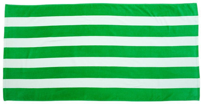 no-logo Carmel Towel Company Cabana Stripe Velour Beach Towel-Accessories-Carmel Towel-Kelly-Thread Logic