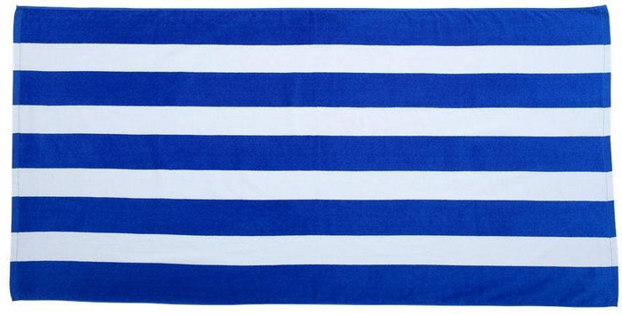 no-logo Carmel Towel Company Cabana Stripe Velour Beach Towel-Accessories-Carmel Towel-Royal-Thread Logic