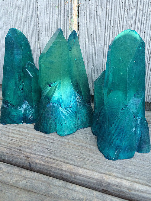 CAST CRYSTAL LIGHT - LARGE CLUSTER- BLUE