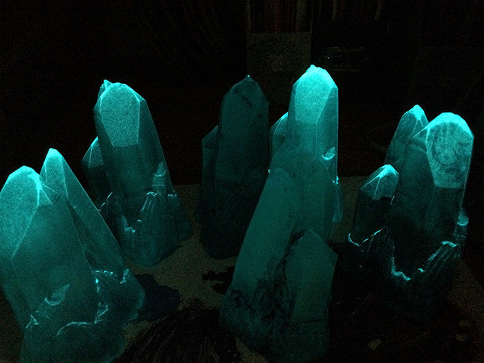 CAST CRYSTAL LIGHT - LARGE CLUSTER- BLUE