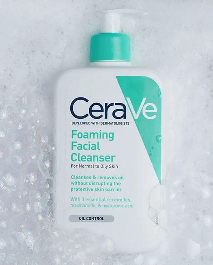 CERAVE Foaming Facial Cleanser for Normal to Oily Skin - Oil Control غسول للبشرة العادية والمختلطة و الدهنية