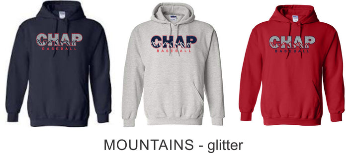 Chap Baseball Champion Hoodie- 2 Designs Matte or Glitter