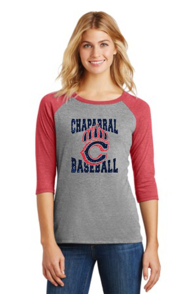 Chap Baseball Mama Raglan- Matte or Glitter