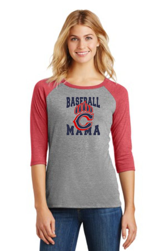 Chap Baseball Mama Raglan- Matte or Glitter