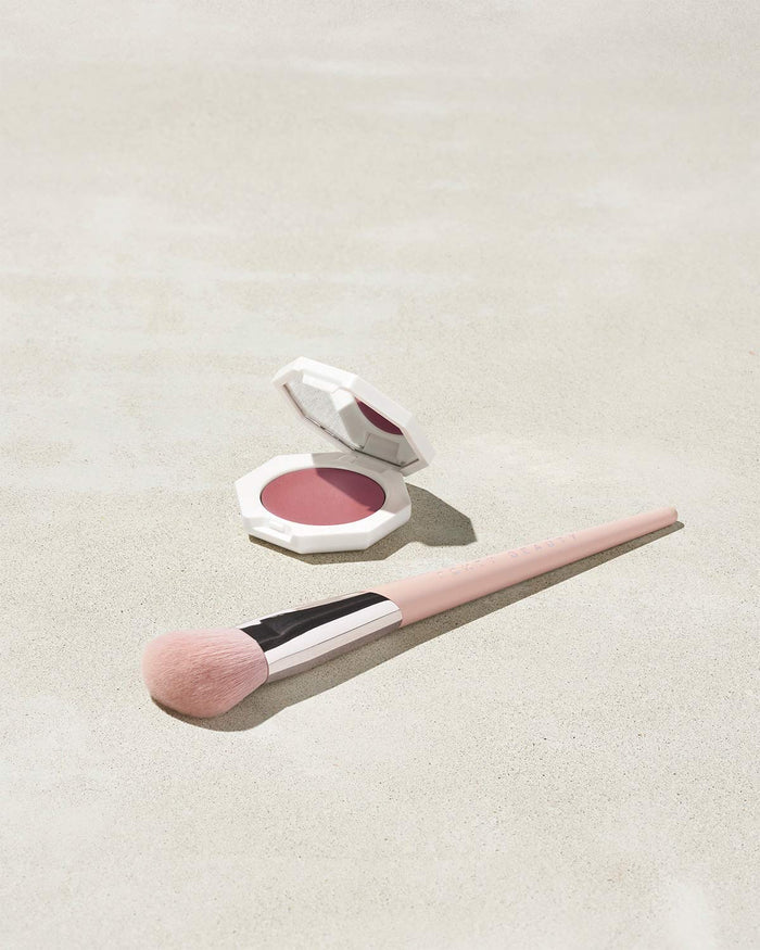 Cheeks Out Freestyle Cream Blush shown in shade Cool Berry with Face Shaping Brush 125