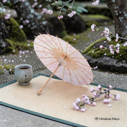 Cherry Blossom Japanese Umbrella Decoration