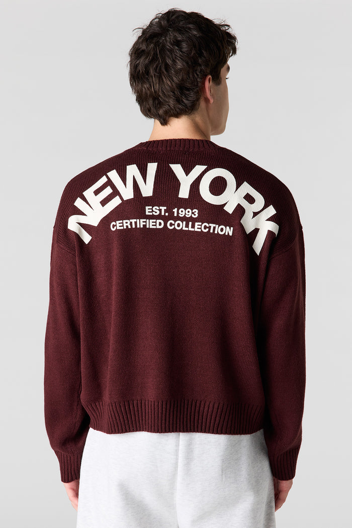 City Jacquard Knit Boxy Sweater