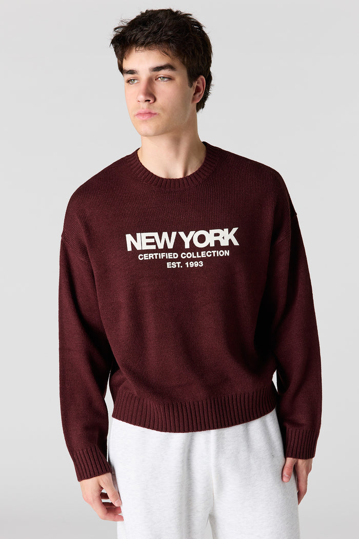 City Jacquard Knit Boxy Sweater