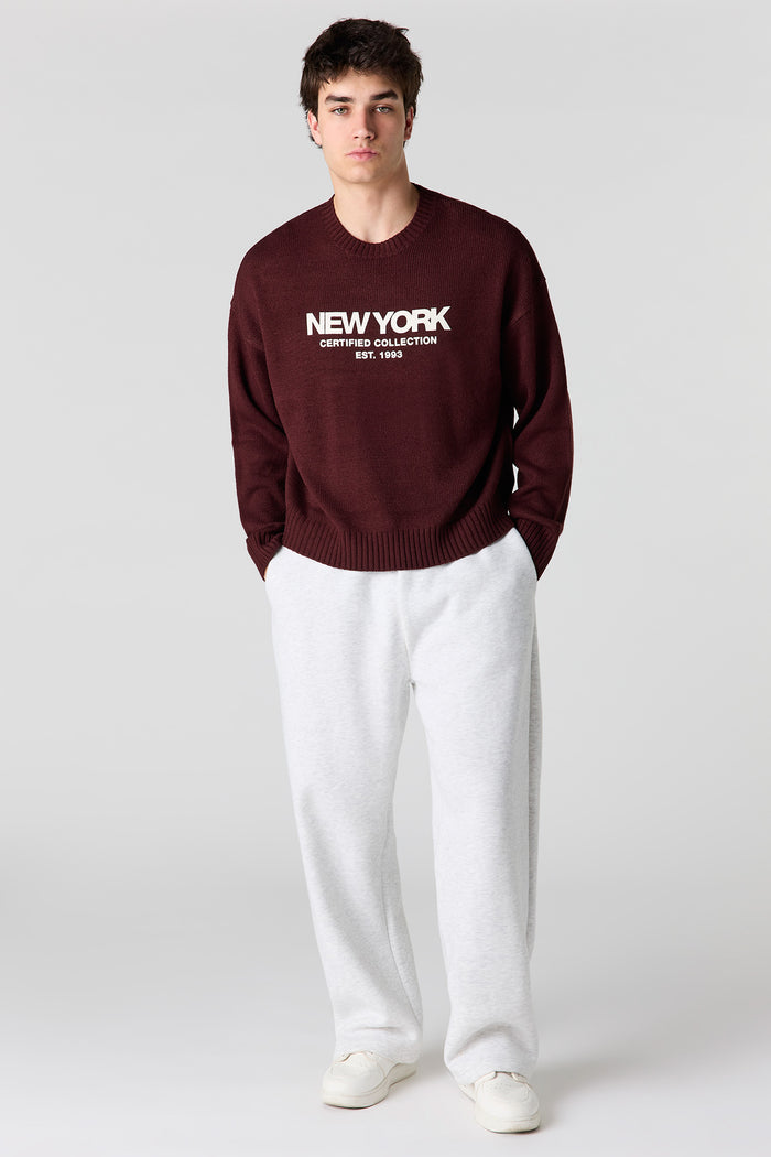 City Jacquard Knit Boxy Sweater