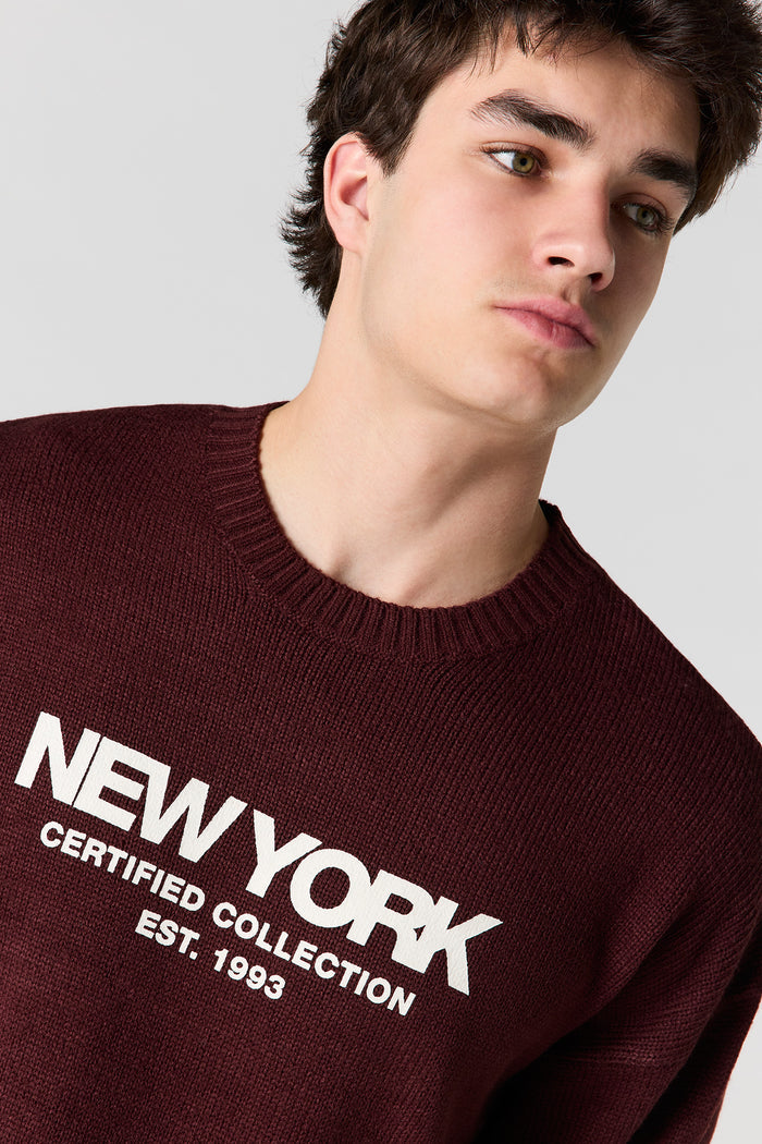 City Jacquard Knit Boxy Sweater