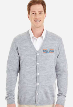 CITY MEN'S V-NECK BUTTON CARDIGAN SWEATER