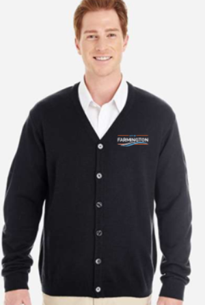 CITY MEN'S V-NECK BUTTON CARDIGAN SWEATER