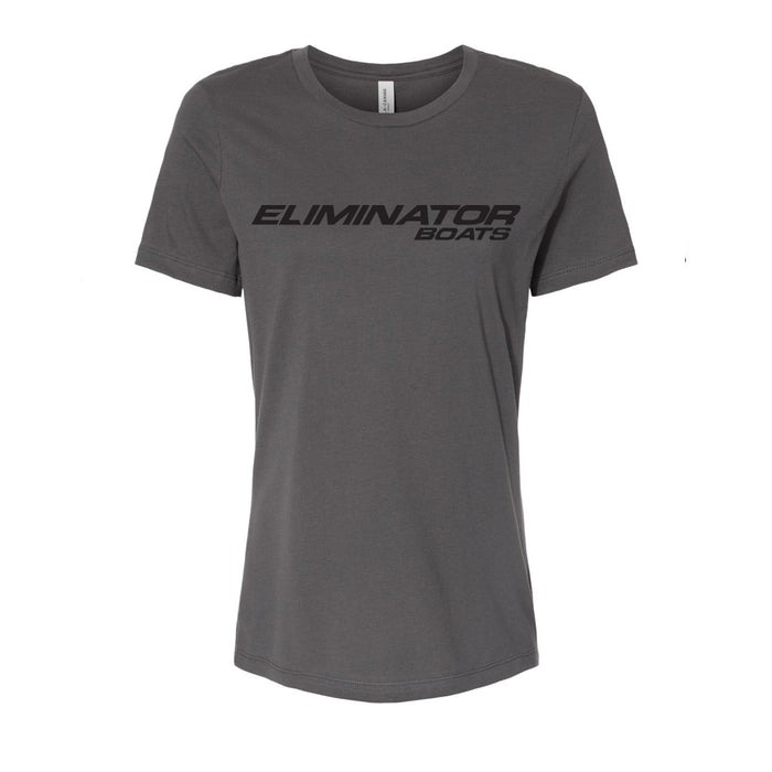 Classic Eliminator Boats Distressed Tee – Women's - Charcoal/Black