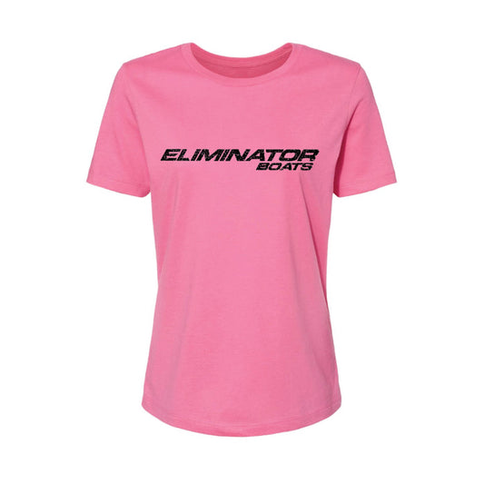 Classic Eliminator Boats Distressed Tee – Women's - Pink/Black