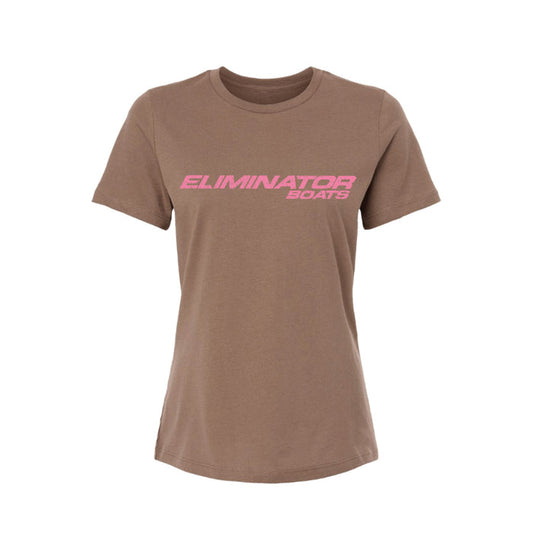 Classic Eliminator Boats Distressed Tee – Women's - Vintage Brown/Pink