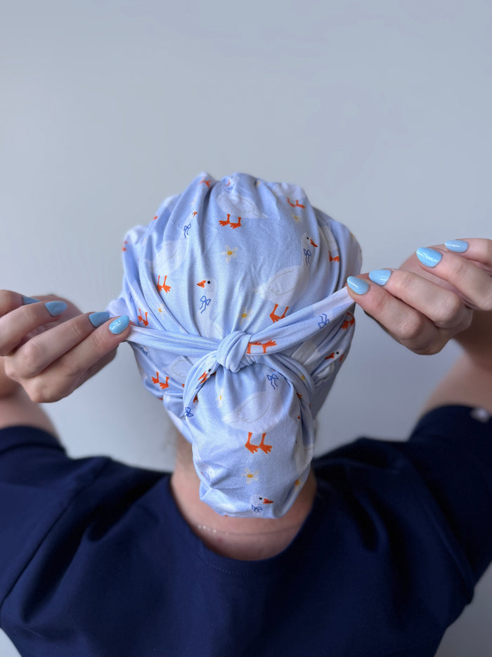 CloudCaps Scrub Cap | Goose in Bows