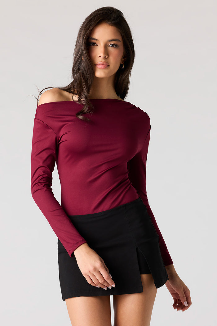 Contour Off Shoulder Long Sleeve Bodysuit