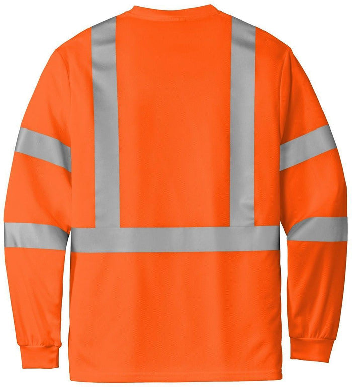 no-logo Cornerstone ANSI 107 Class 3 Mesh Long Sleeve Tee-Regular-CornerStone-Thread Logic