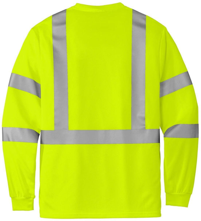 no-logo Cornerstone ANSI 107 Class 3 Mesh Long Sleeve Tee-Regular-CornerStone-Thread Logic