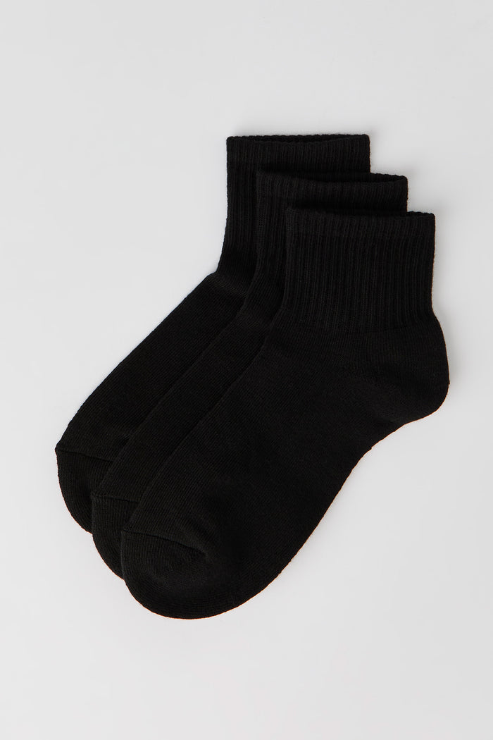 Cotton Cushion Quarter Socks (3 Pack)