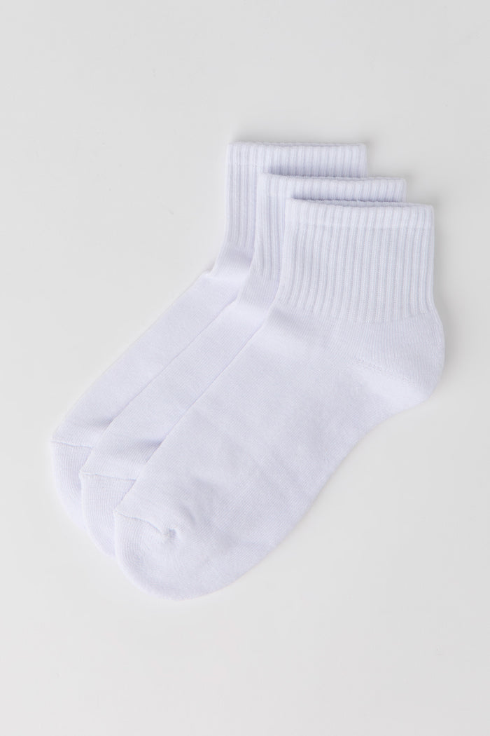 Cotton Cushion Quarter Socks (3 Pack)