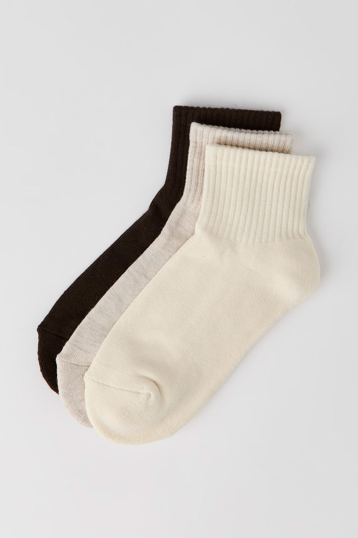 Cotton Cushion Quarter Socks (3 Pack)
