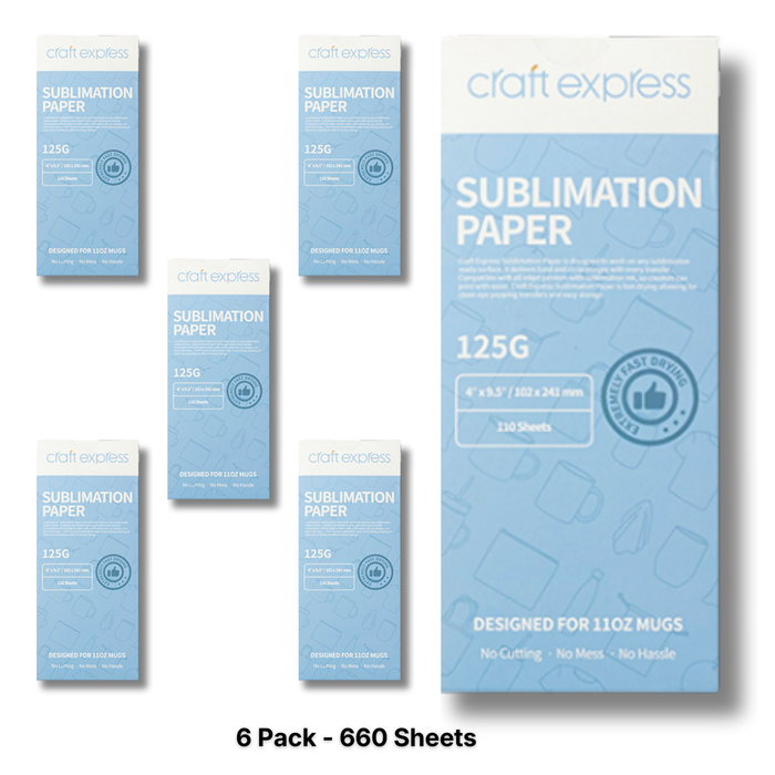 Craft Express 110 Pack Sublimation Transfer Paper