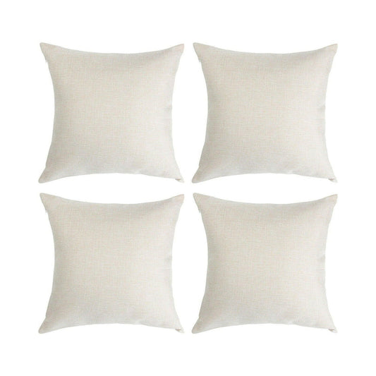 Craft Express 16" White Linen-Like Sublimation Pillow Cover – 16" Square Blank.