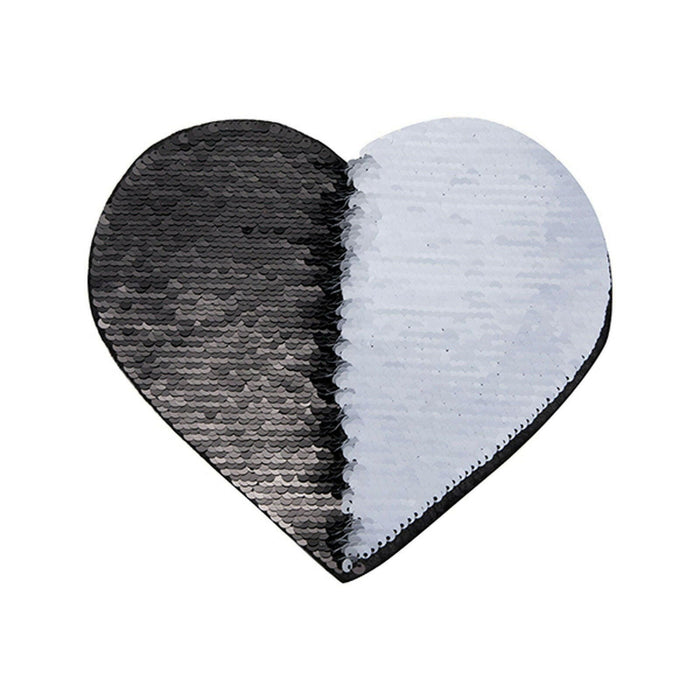 Craft Express 2 Pack Large Heart Sequin Sublimation Patches.