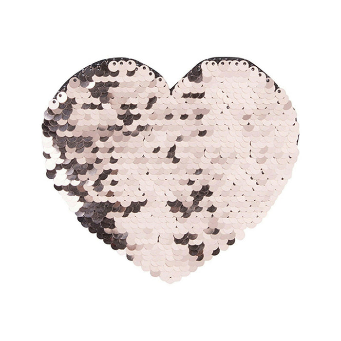 Craft Express 2 Pack Large Heart Sequin Sublimation Patches.
