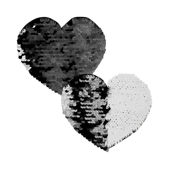 Craft Express 2 Pack Small Heart Sequin Sublimation Patches.