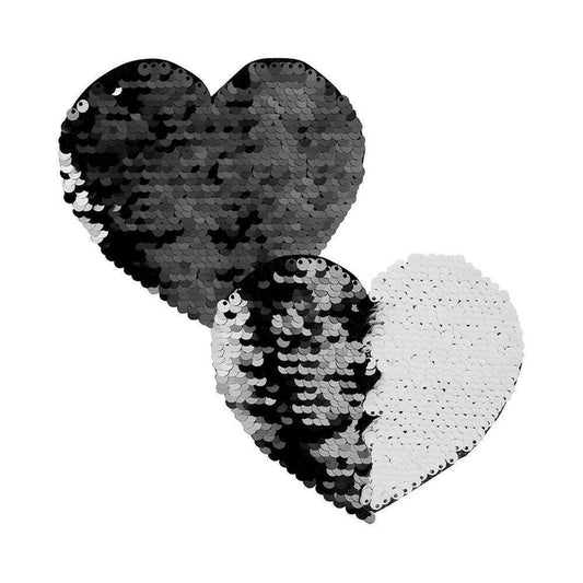 Craft Express 2 Pack Small Heart Sequin Sublimation Patches.