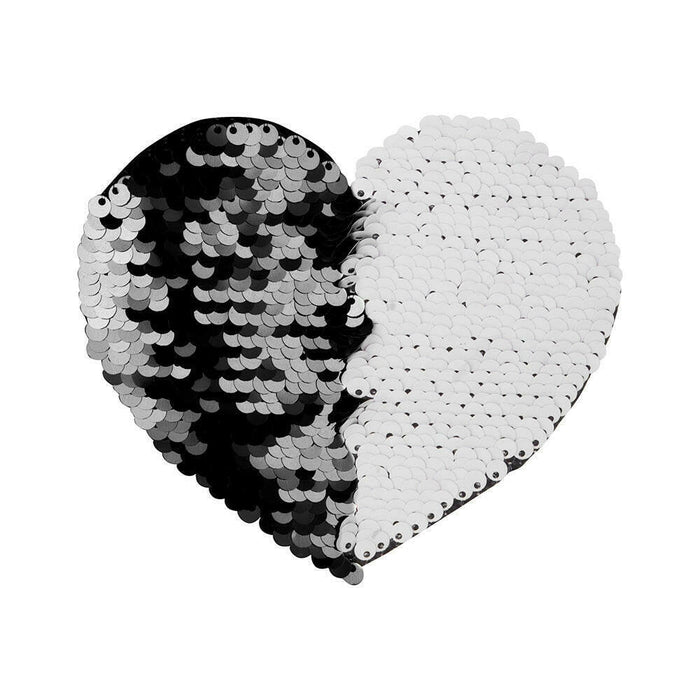 Craft Express 2 Pack Small Heart Sequin Sublimation Patches.