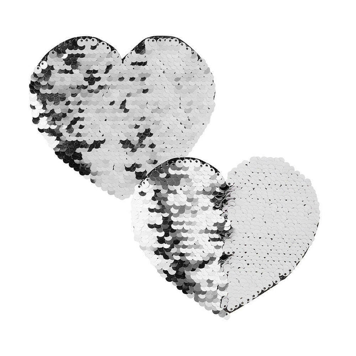 Craft Express 2 Pack Small Heart Sequin Sublimation Patches.