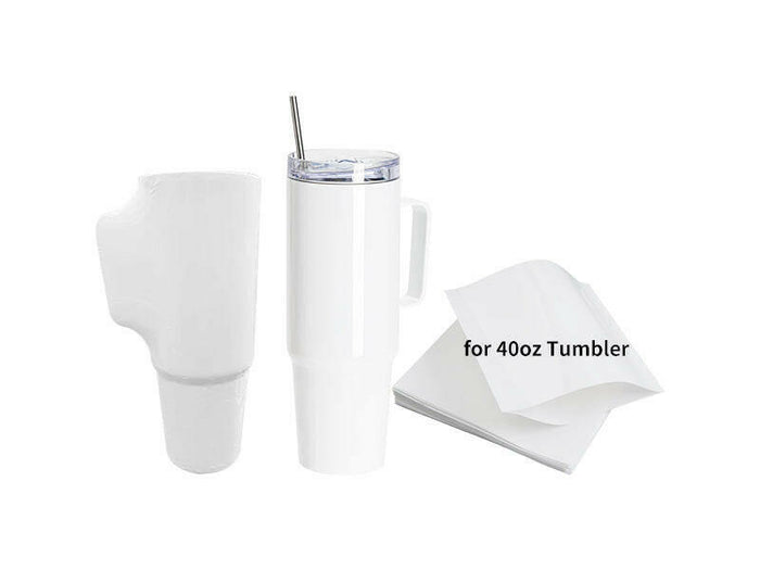 Craft Express 50 Pack Sublimation Shrink Film Sheets – 10x10 Heat Wraps for Irregular Blanks.