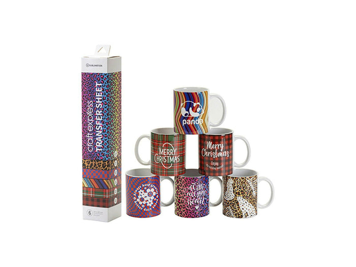 Craft Express 6 Pack 12x12 Assorted Sublimation Transfer Sheets II.