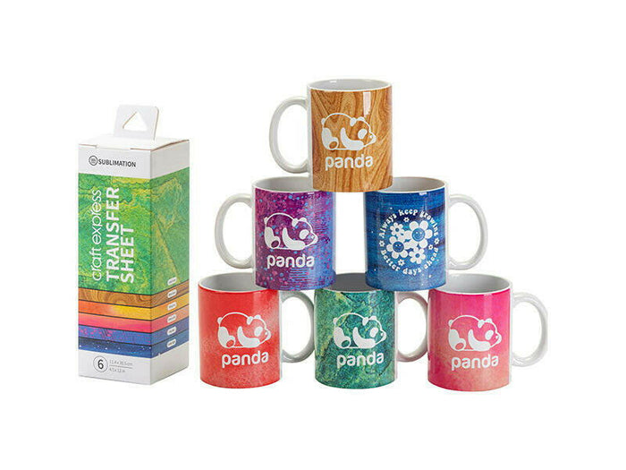 Craft Express 6 Pack 4.5" x 12" Assorted Sublimation Transfer Sheets I – Ready to Press.
