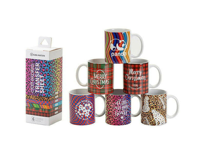 Craft Express 6 Pack 4.5x12 Assorted Sublimation Transfer Sheets II.
