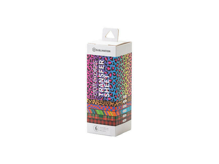 Craft Express 6 Pack 4.5x12 Assorted Sublimation Transfer Sheets II.