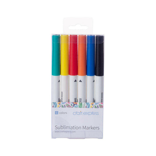 Craft Express 6 Pack Assorted Joy Sublimation Markers.