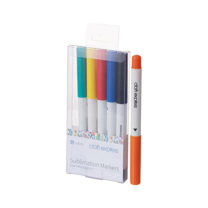 Craft Express 6 Pack Assorted Joy Sublimation Markers.