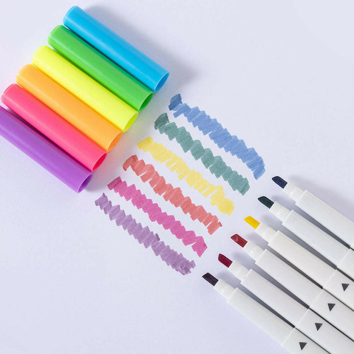 Craft Express 6 Pack Fluorescent Sublimation Markers – Dual-Tip, Neon Ink Pens.