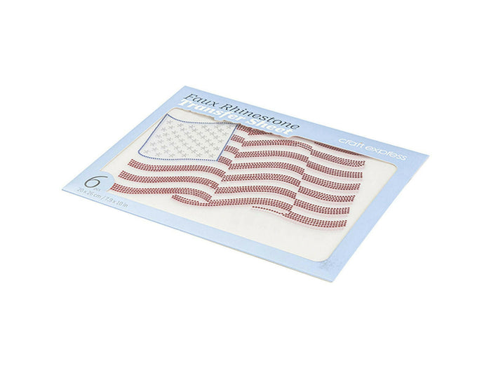 Craft Express American Flag Rhinestone Transfer – Hotfix Iron-On.