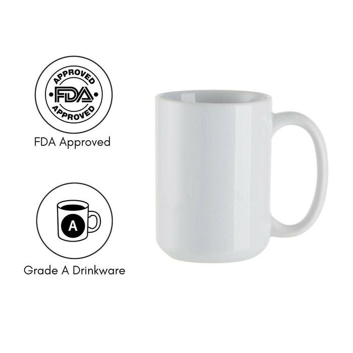 Craft Express 6 Pack 15oz Ceramic Sublimation Mugs.