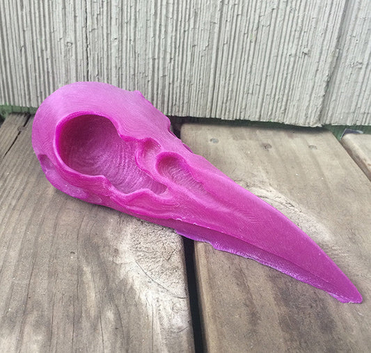 CROW CREATURE CAST URETHANE SKULL- GLOW IN THE DARK UV REACTIVE