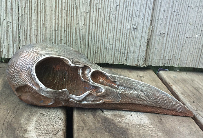 CROW CREATURE SKULL- RUST